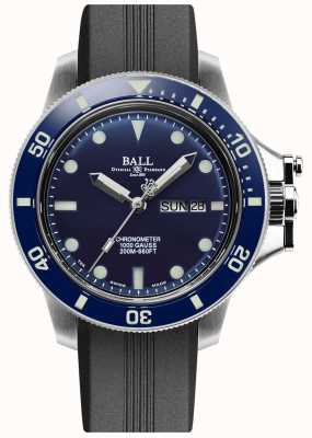 Ball Watch Company Correa de caucho negro original de hidrocarburo de ingeniero para hombre (43 mm) DM2218B-P1CJ-BE