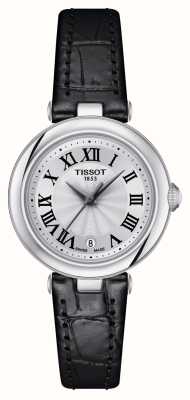 Tissot Reloj Bellissima para mujer con correa de piel negra. T1260101601300