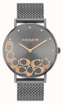 Coach Reloj de pulsera de malla gris perry para mujer 14503825