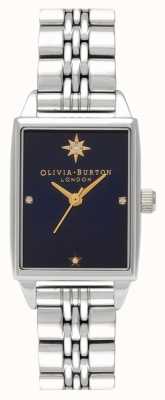 Olivia Burton Esfera rectangular de acero inoxidable celestial north star OB16GD88