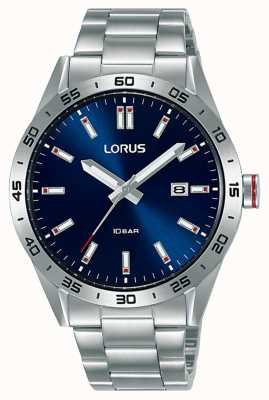 Lorus Reloj deportivo de cuarzo de 40 mm con esfera azul rayo de sol RH961NX9