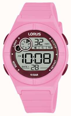 Lorus Reloj digital correa de silicona rosa R2367NX9