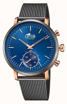 Lotus Reloj conectado para hombre | esfera azul | pulsera de malla de acero gris L18805/2