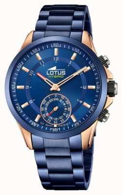 Lotus Reloj conectado para hombre | azul y oro rosa | pulsera de acero inoxidable azul L18809/1