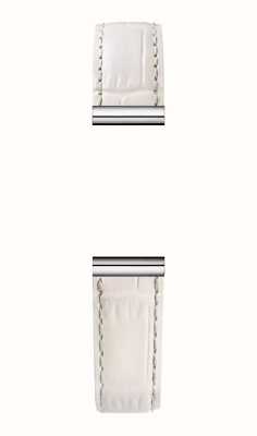 Herbelin Correa de reloj intercambiable Antarès - cuero blanco con textura de cocodrilo / acero inoxidable - solo la correa BRAC17048A55