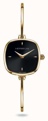 Herbelin Reloj Fil de mujer con esfera negra y pulsera esclava de pvd dorado 17207/BP14