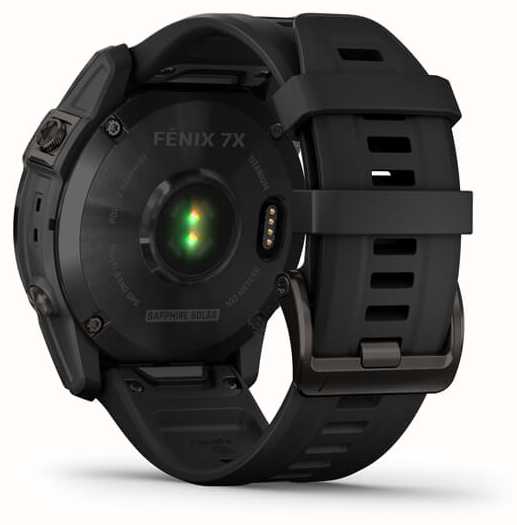 Garmin - Fenix 7 Pro Zafiro Solar - Titanio DLC Gris Carbón con Banda Negra