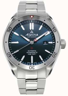 Alpina Reloj Alpiner 4 automático esfera azul | pulsera de acero inoxidable AL-525NS5AQ6B