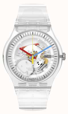 Swatch Cleary new gent correa de silicona transparente SO29K100-S06