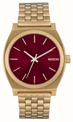 Nixon Reloj Time Teller en tono dorado con esfera de rayos de sol de sangre de buey. A045-5098-00