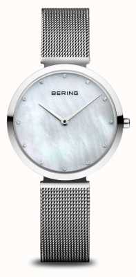 Bering Clásico | esfera de nácar | correa milanesa | caja de acero inoxidable pulido 18132-004