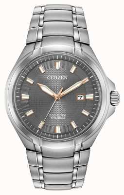 Citizen Reloj eco-drive de hombre con esfera gris titanio. BM7431-51H