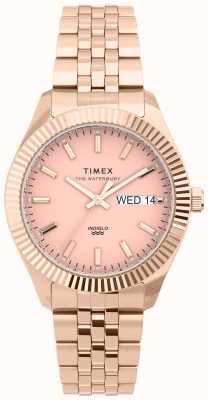 Timex Waterbury boyfriend 36 mm caja de acero inoxidable brazalete en tono dorado rosa TW2U78400