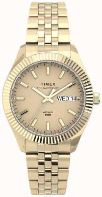 Timex Waterbury boyfriend 36 mm caja de acero inoxidable brazalete en tono dorado TW2U78500