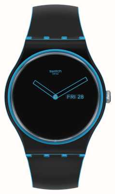 Swatch Reloj minimal line azul negro y azul SO29S701