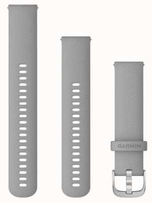 Garmin Correa de liberación rápida (20 mm) silicona gris polvo/herrajes plateados - solo correa 010-12924-00