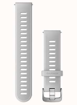 Garmin precursor 55 | correa de liberación rápida (20 mm) herrajes de silicona / acero inoxidable blanco - solo correa 010-11251-9Q
