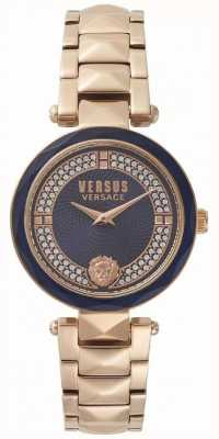 Versus Versace covent garden de mujeres | esfera azul | reloj en tono oro rosa VSPCD2717