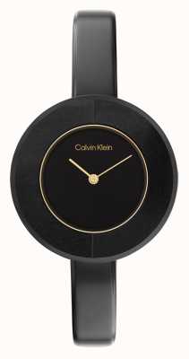 Calvin Klein Esfera negra de mujer | reloj de pulsera de acero inoxidable negro 25200024