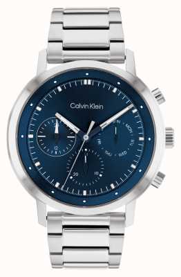 Calvin Klein Cronógrafo azul | pulsera de acero inoxidable 25200063