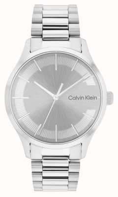 Calvin Klein Esfera plateada | pulsera icónica de acero inoxidable 25200036
