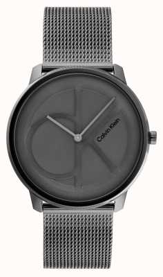 Calvin Klein Esfera ck gris oscuro | pulsera de malla de acero gris oscuro 25200030