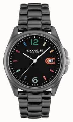 Coach greyson mujer | esfera negra | pulsera de cerámica negra 14503927