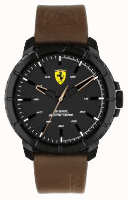 Scuderia Ferrari Reloj con correa de cuero marrón Forza evo 0830902