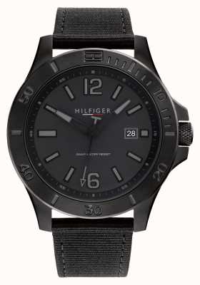 Tommy Hilfiger Reloj monocromático negro de hombre Ryan 1791993