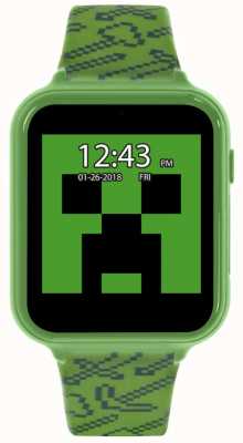 Minecraft Reloj interactivo con correa de silicona verde (solo en inglés) MIN4045ARG