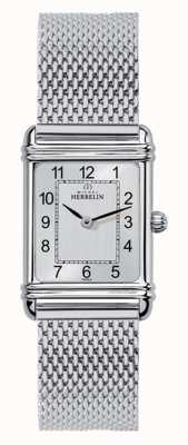 Herbelin Reloj de pulsera de malla milanesa Art Déco 17478/22BM