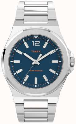 Timex Reloj de pulsera de acero inoxidable con esfera azul Essex ave TW2V02000