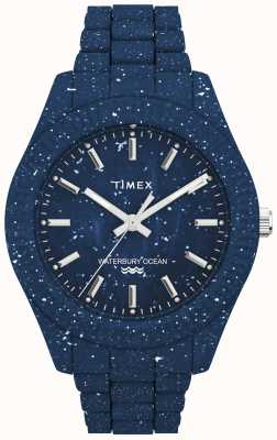 Timex Waterbury ocean spotted reloj de plástico azul TW2V37400