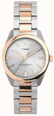 Timex Reloj Highview bicolor chapado en oro rosa TW2V26500