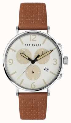 Ted Baker Reloj con correa de piel marrón retroiluminado Barnett BKPBAS202