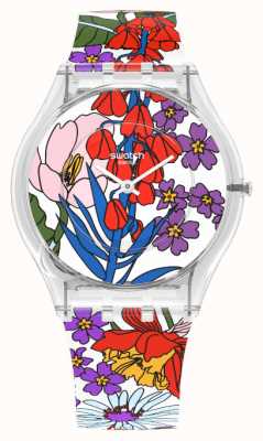 Swatch Reloj piel clásico paraíso botánico SS08K110