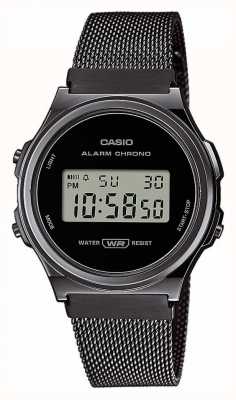 Casio Colección reloj digital chapado en negro A171WEMB-1AEF