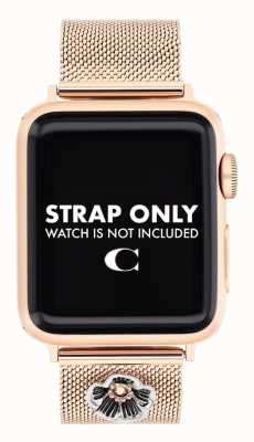 Coach Apple Watch correa de malla de oro rosa 14700038