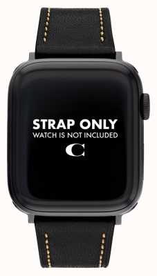 Coach Correa Apple Watch (42/44/45mm) piel negra 14700085