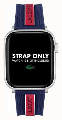 Lacoste Apple watch correa silicona azul y roja 2050004