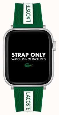 Lacoste Correa Apple Watch (42/44/45mm) silicona verde y blanca 2050005