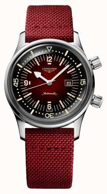 LONGINES Reloj Legend Diver correa de tela roja L33744402