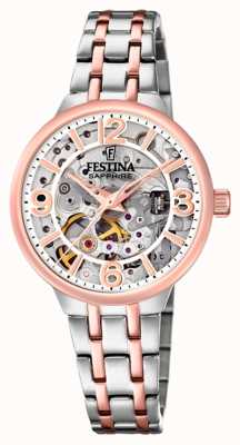 Festina Ladies rose-pltd.skeleton reloj automático con pulsera F20615/1