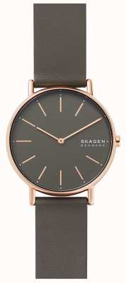 Skagen Reloj con correa de ecopiel color antracita Signatur SKW2794