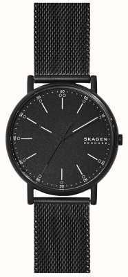 Skagen Reloj hombre signatur monocromático negro malla milanesa SKW6579