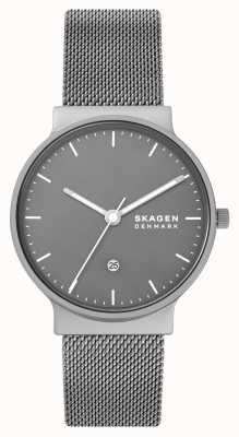 Skagen Reloj de malla de acero gris Ancher SKW6779