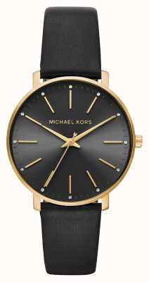 Michael Kors Reloj Pyper de piel en tono dorado y negro MK2747
