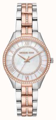Michael Kors Reloj lauryn para mujer en dos tonos con cristal engastado MK3979