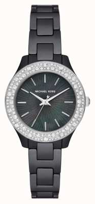 Michael Kors Reloj de mujer Liliane de cerámica negra. MK4650
