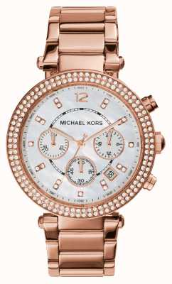 Michael Kors Reloj Parker de acero inoxidable en tono oro rosa MK5491